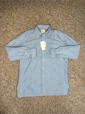 Uniqlo x JW Anderson Men’s Oversized Light Blue Striped Oxford Shirt XS NWT